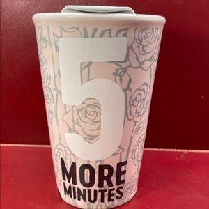 Disney Sleeping Beauty Coffee Mug “5 More Minutes” Aurora Rose Design